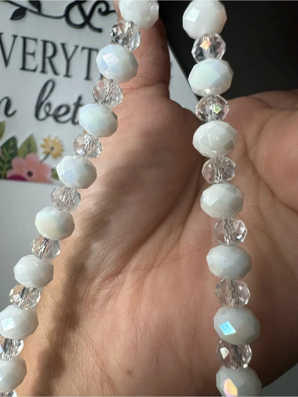Bling Bling Crystal and White Phone/Key/Bag Chain #P1065
